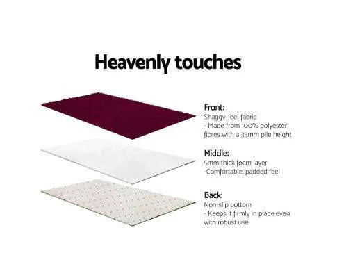 Shaggy Rug Burgundy