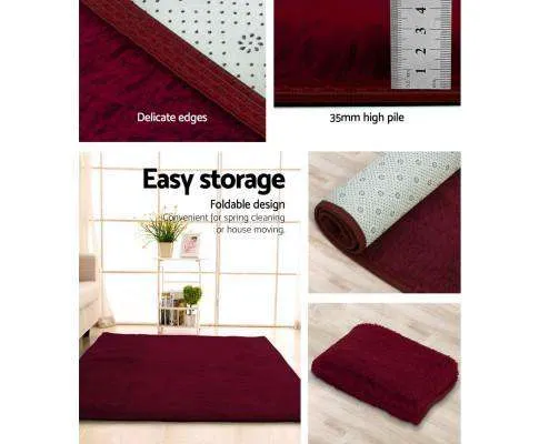 Shaggy Rug Burgundy