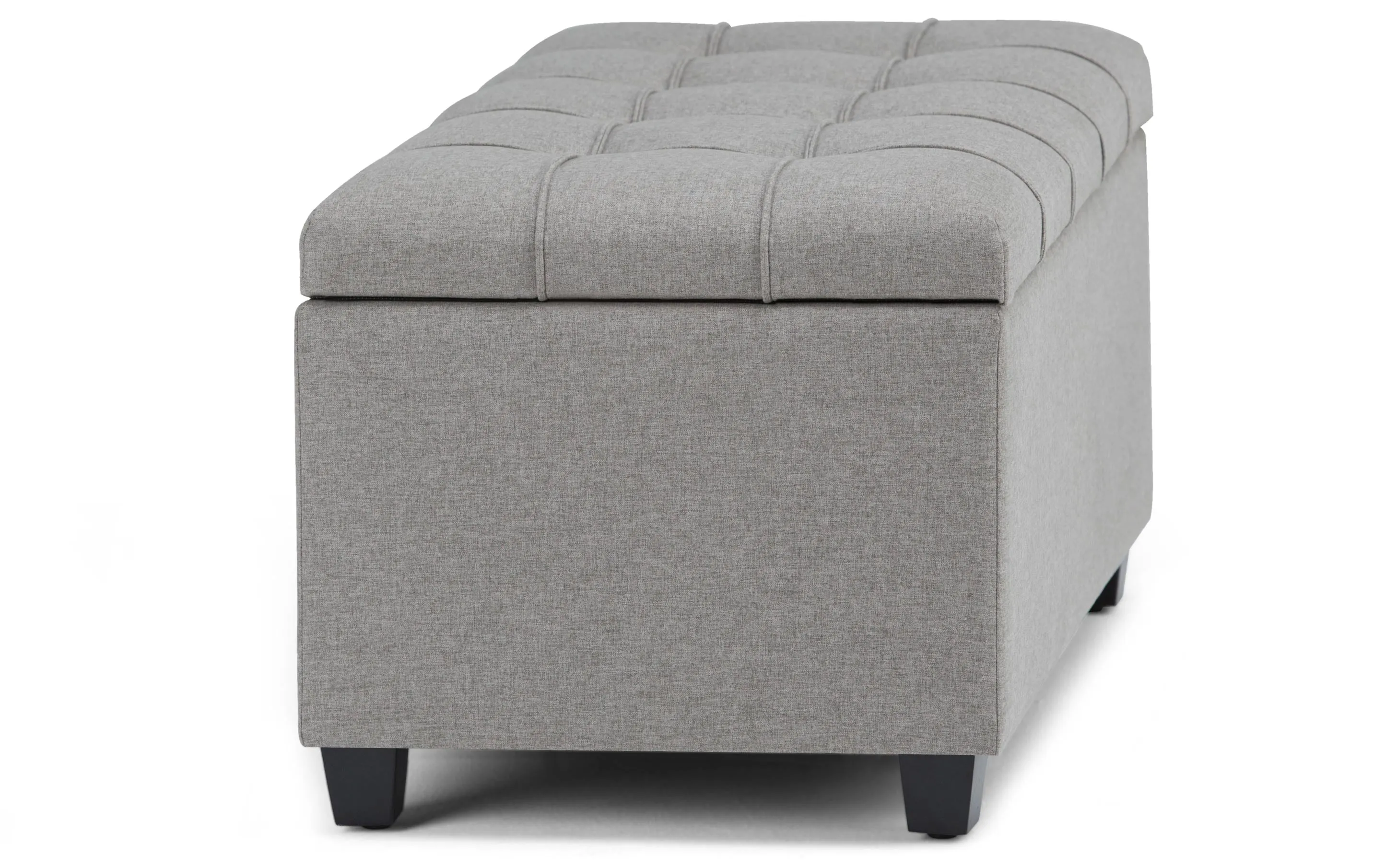 Sienna Storage Ottoman in Linen