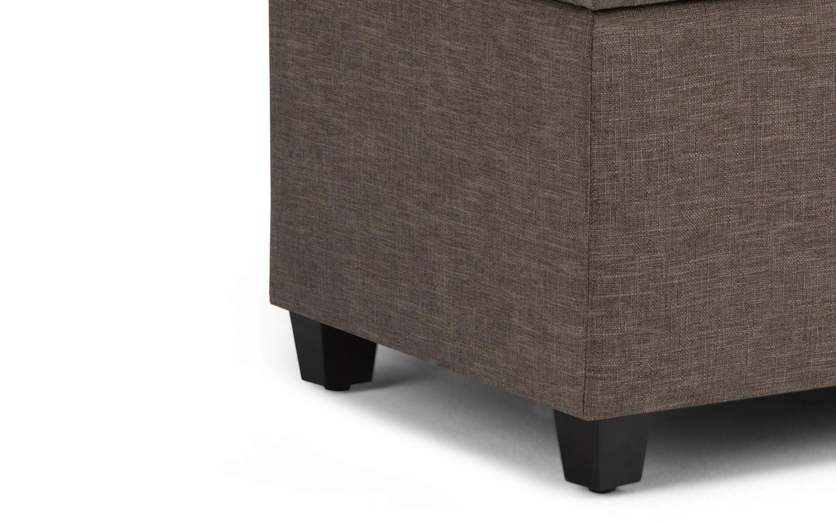 Sienna Storage Ottoman in Linen
