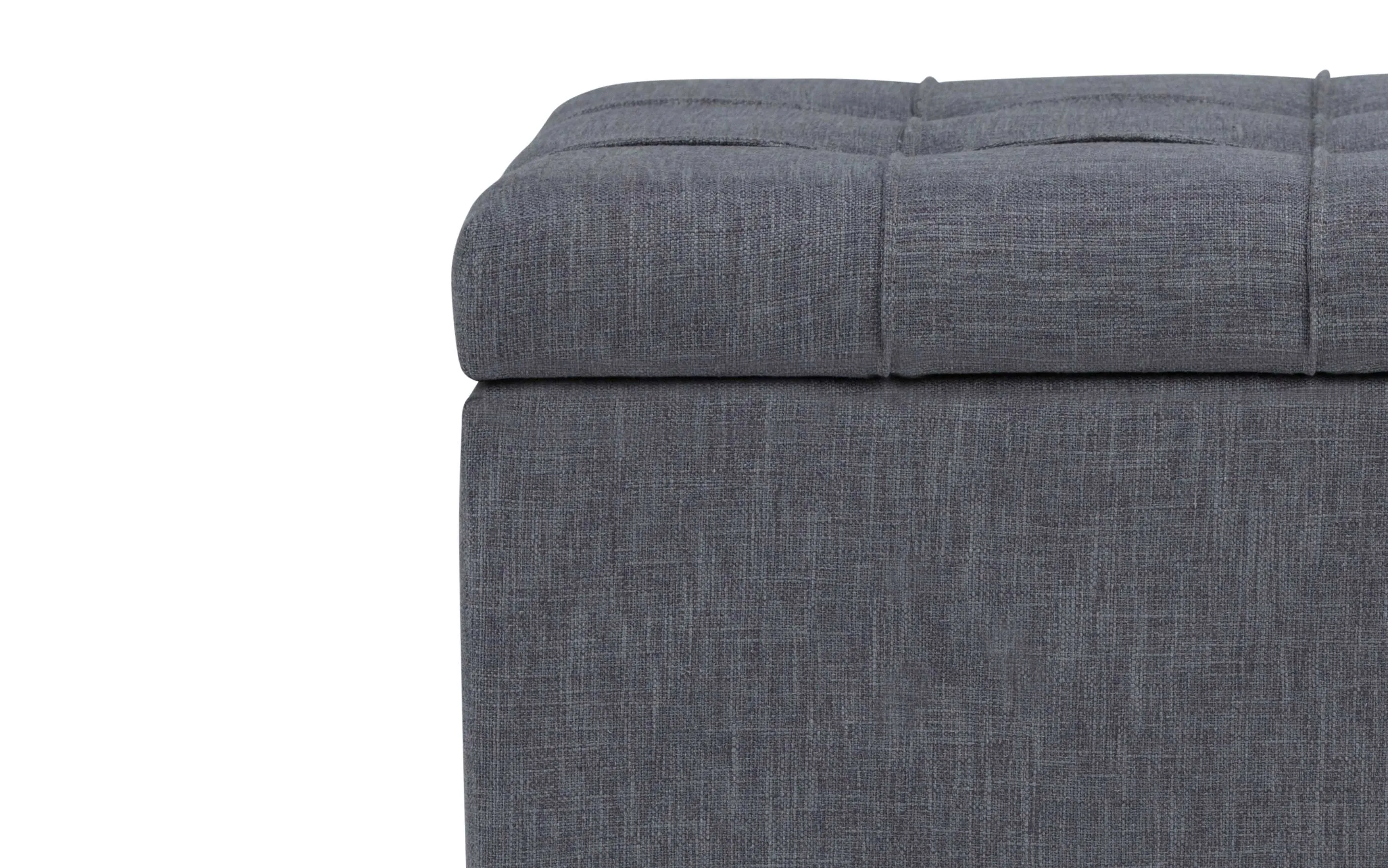 Sienna Storage Ottoman in Linen