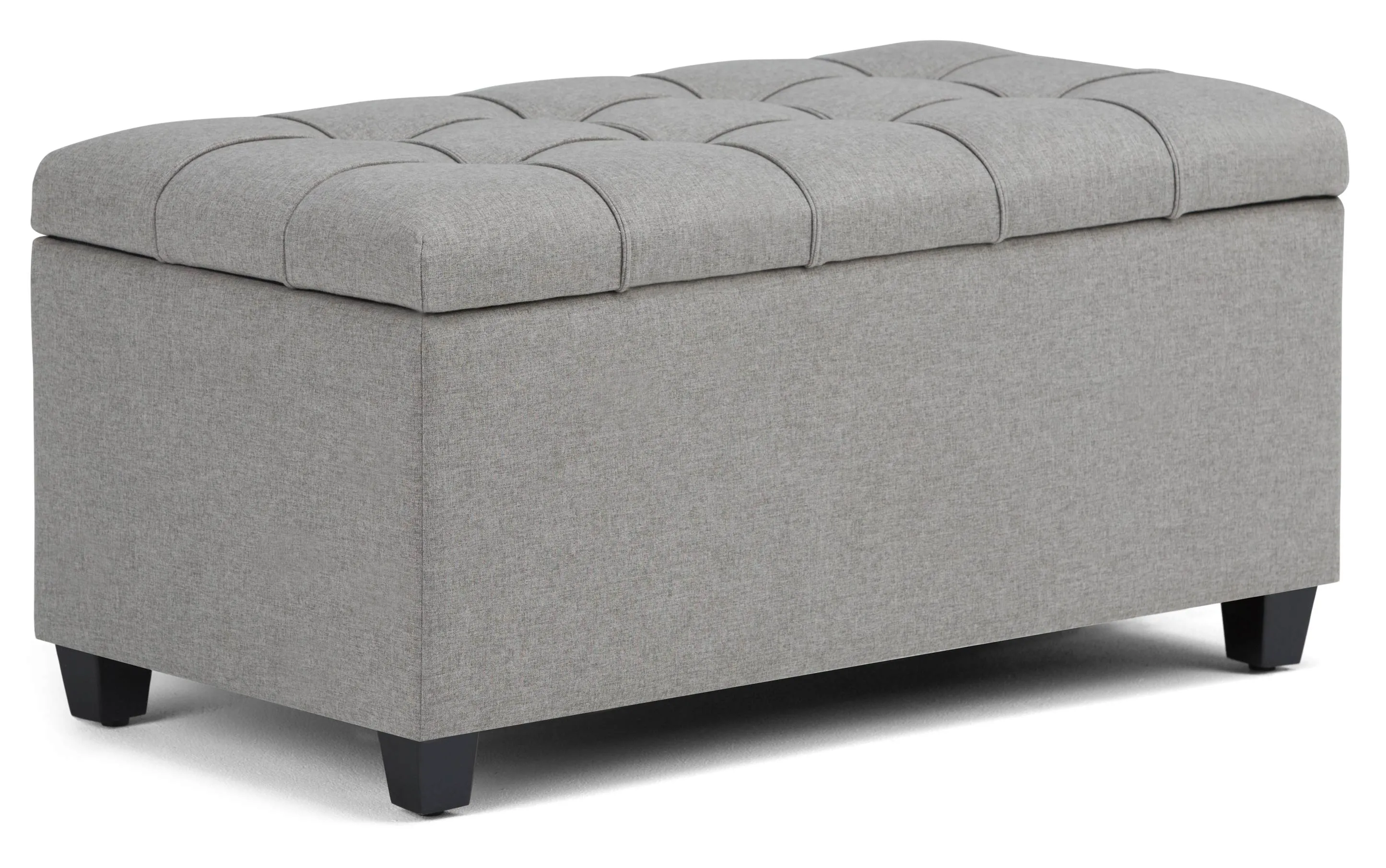 Sienna Storage Ottoman in Linen