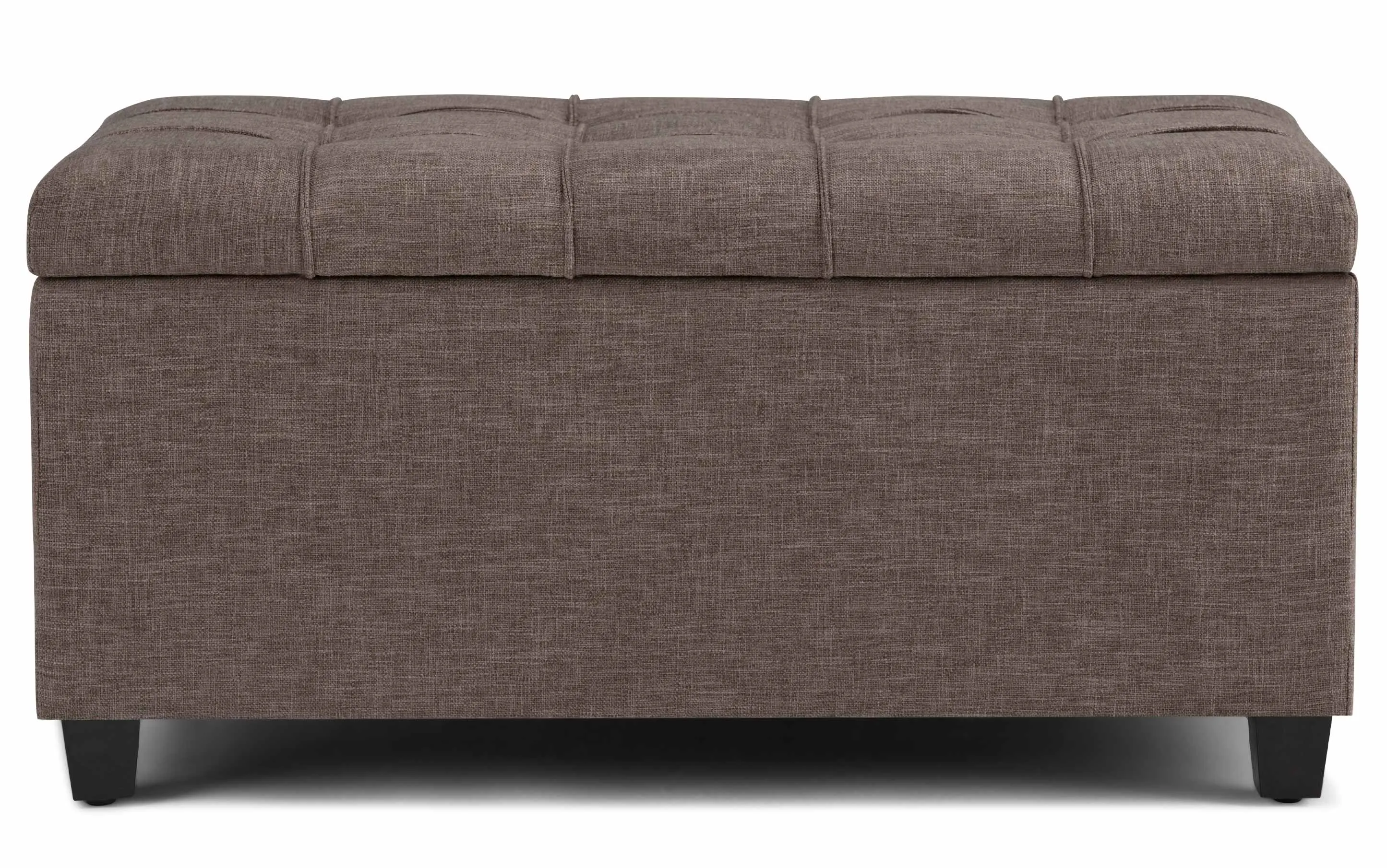 Sienna Storage Ottoman in Linen