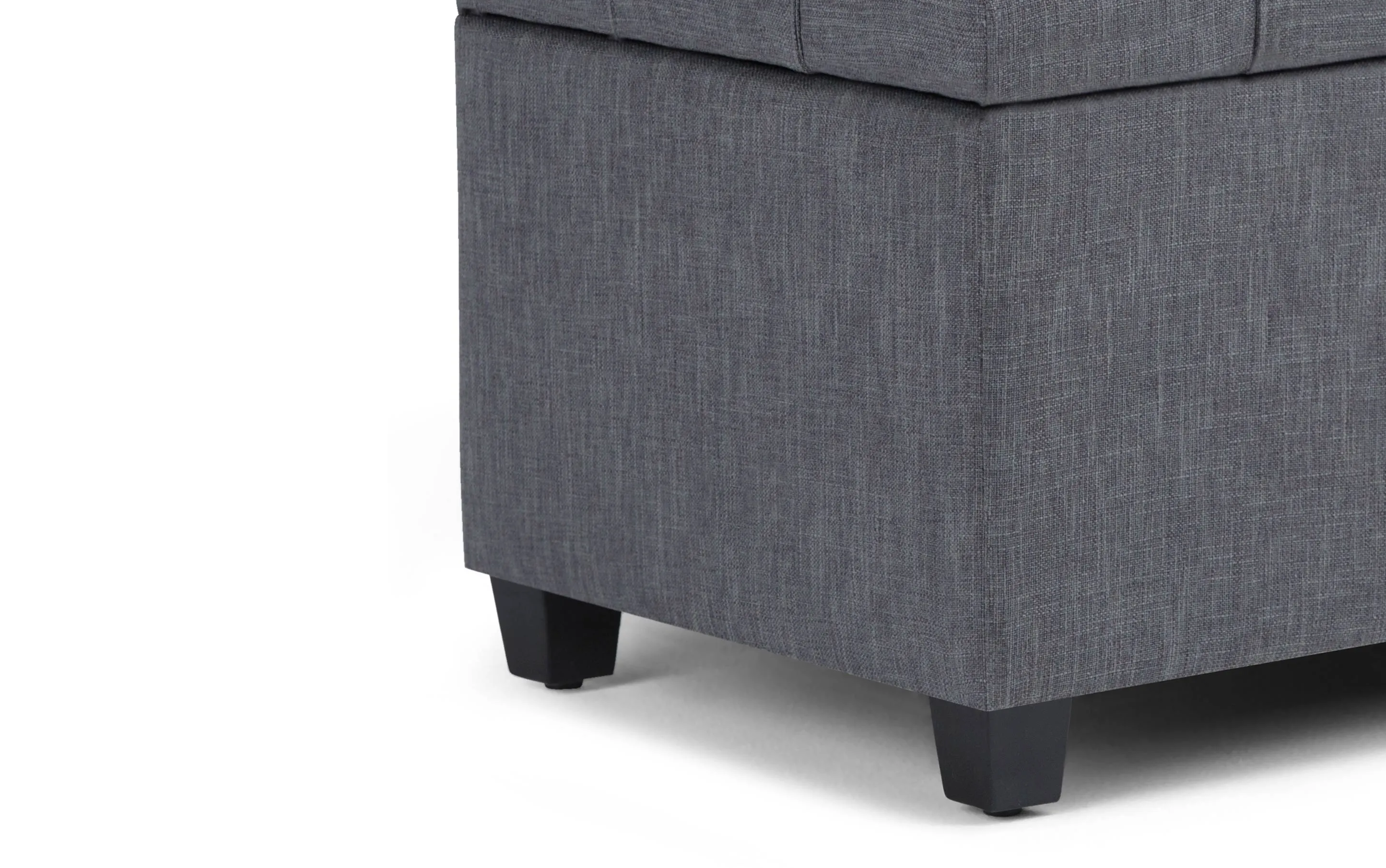Sienna Storage Ottoman in Linen
