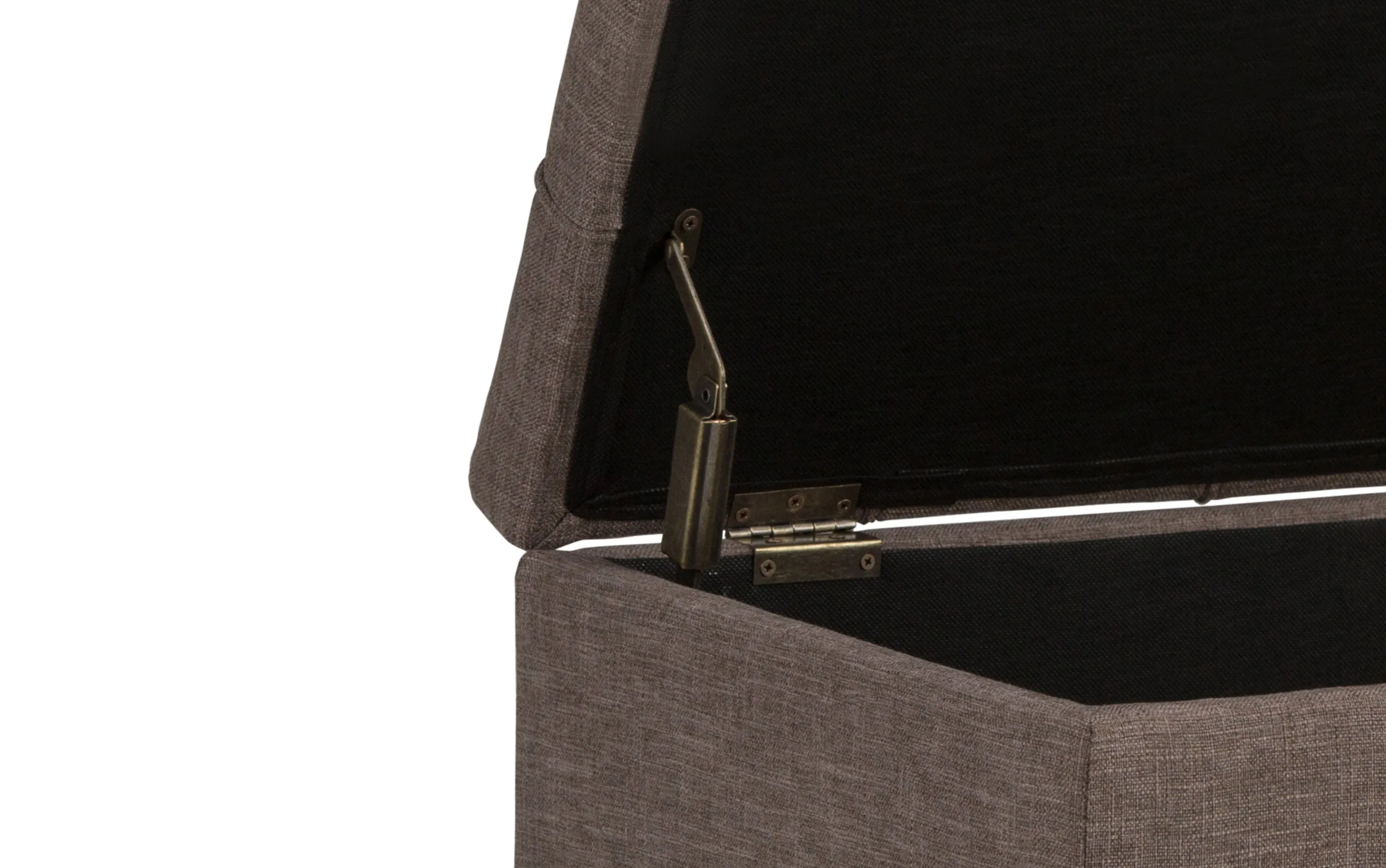 Sienna Storage Ottoman in Linen