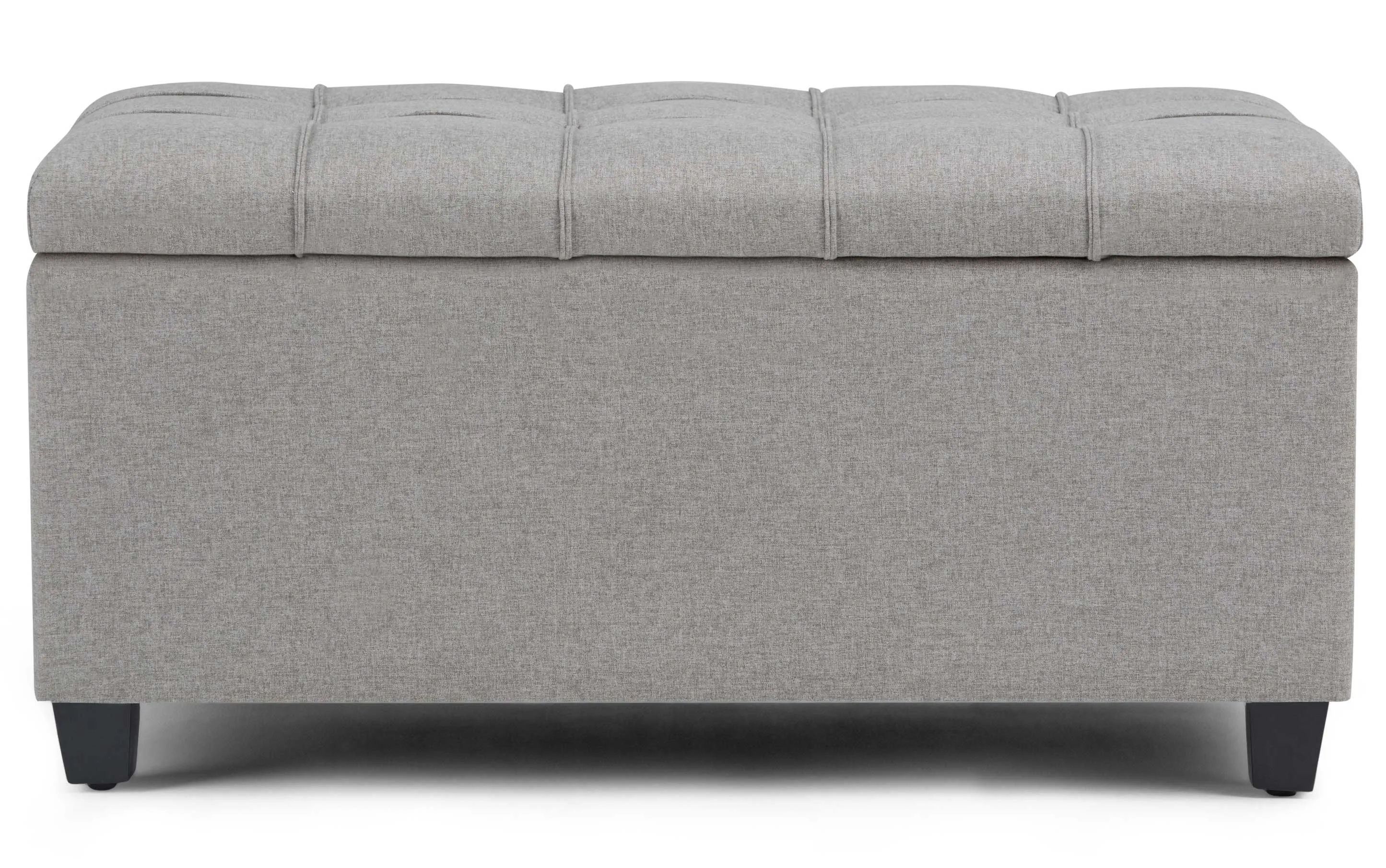 Sienna Storage Ottoman in Linen