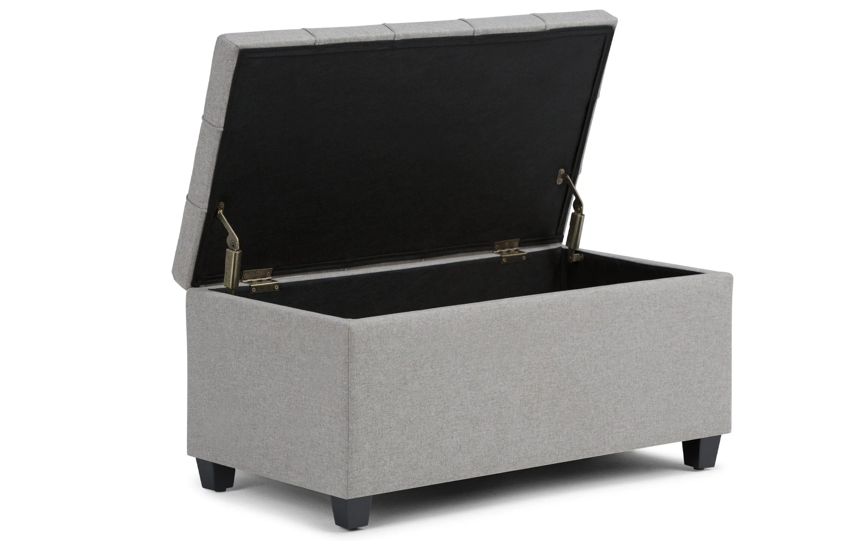 Sienna Storage Ottoman in Linen