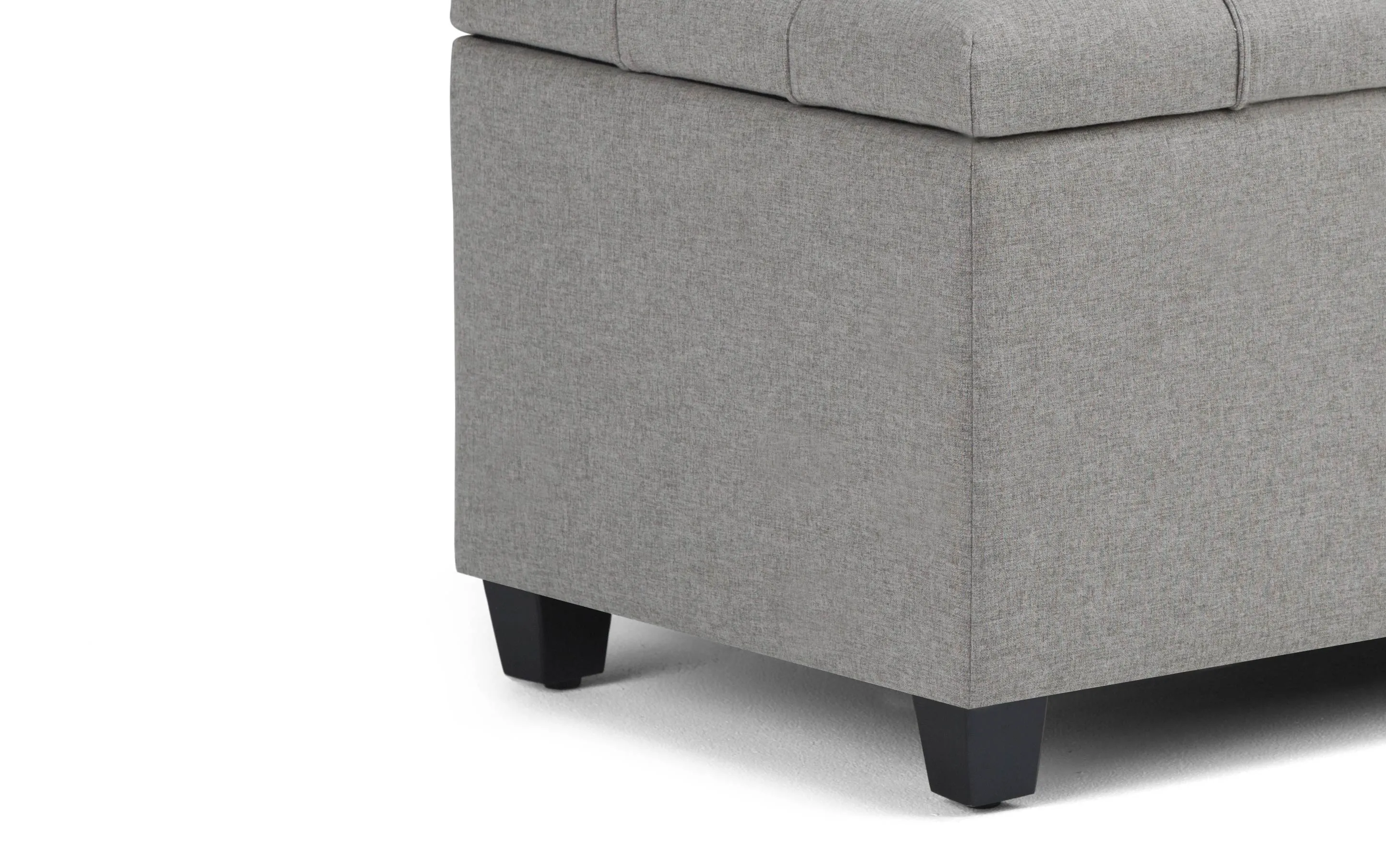 Sienna Storage Ottoman in Linen