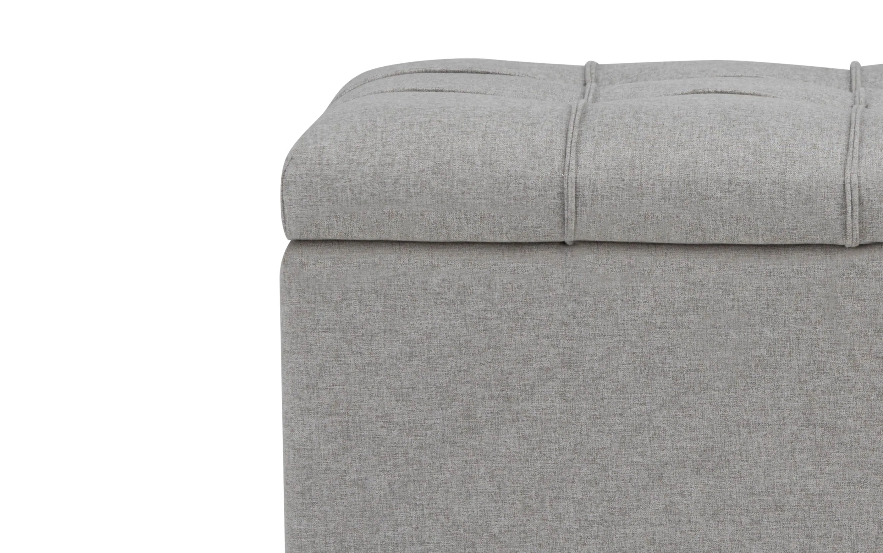 Sienna Storage Ottoman in Linen
