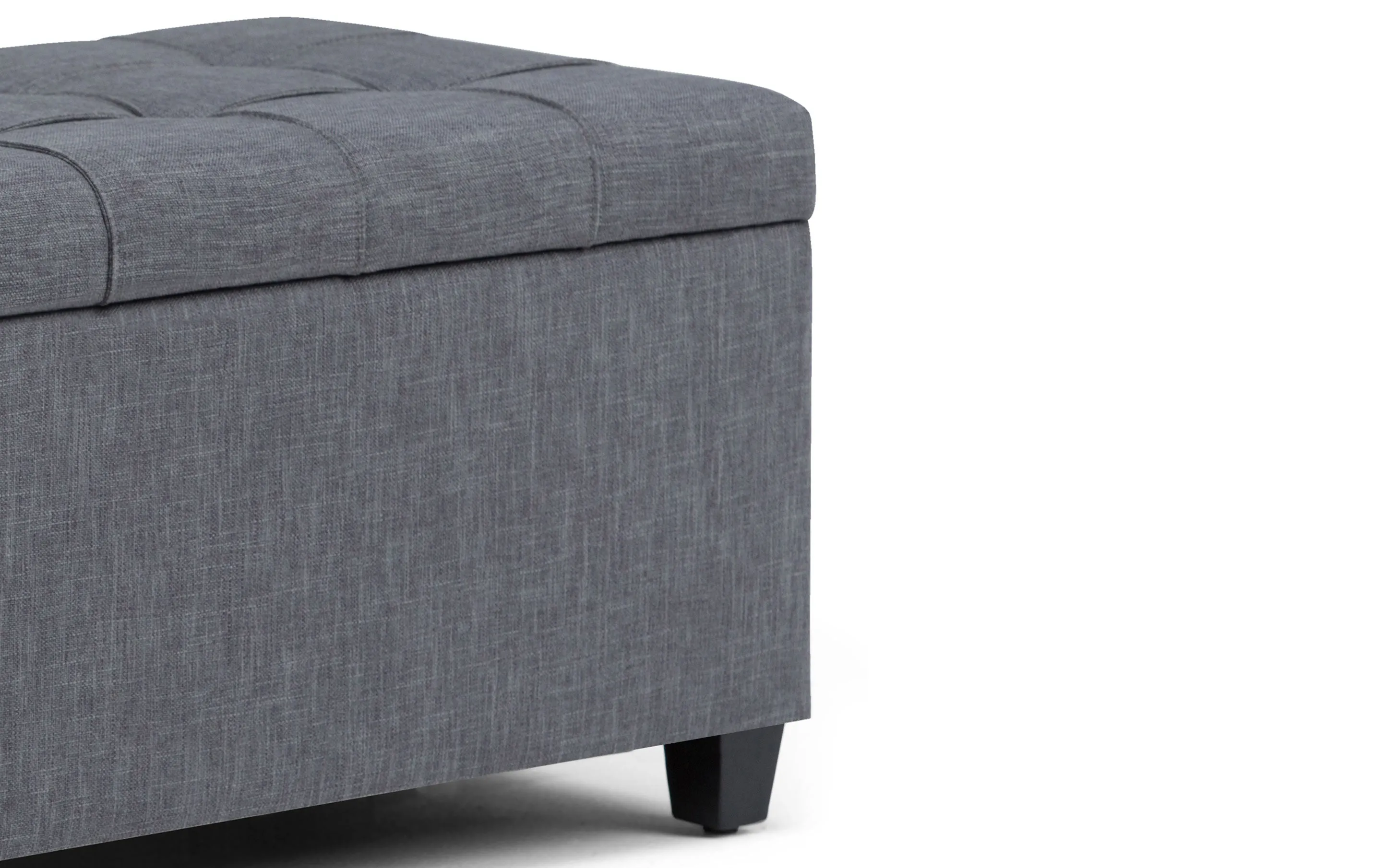 Sienna Storage Ottoman in Linen