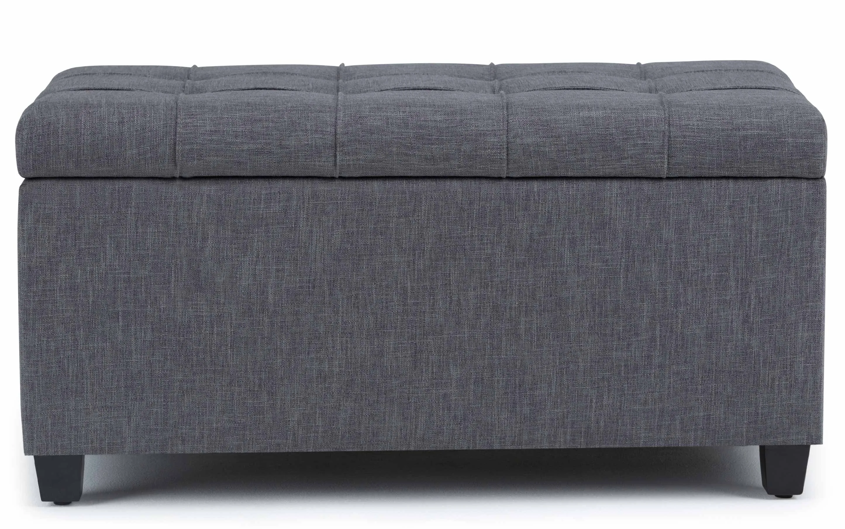 Sienna Storage Ottoman in Linen