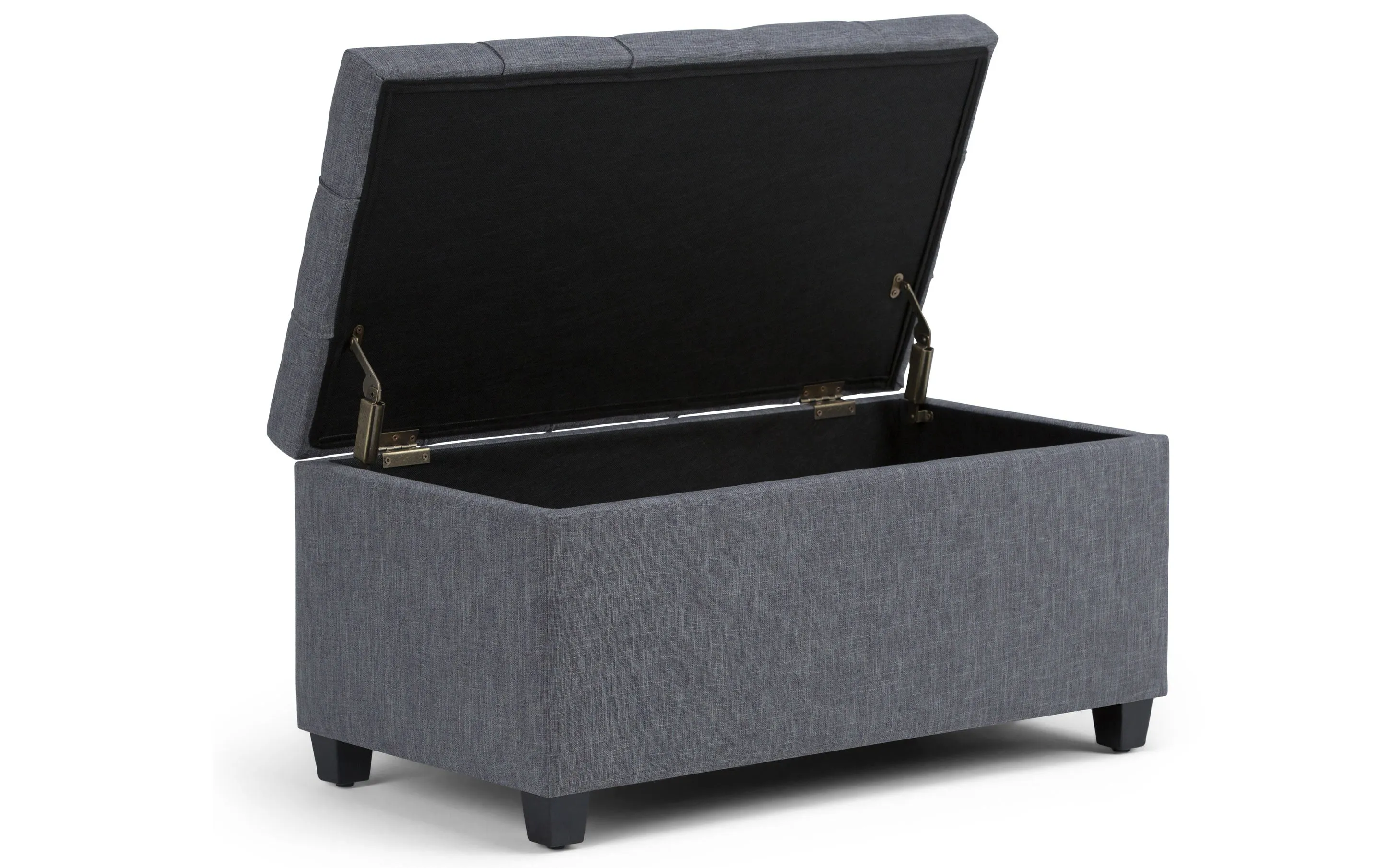 Sienna Storage Ottoman in Linen