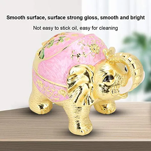 SIK® tage Ashtray, Electroplating Desktop Multifunction Alloy Ashtray for Office for Home(Golden Pink)
