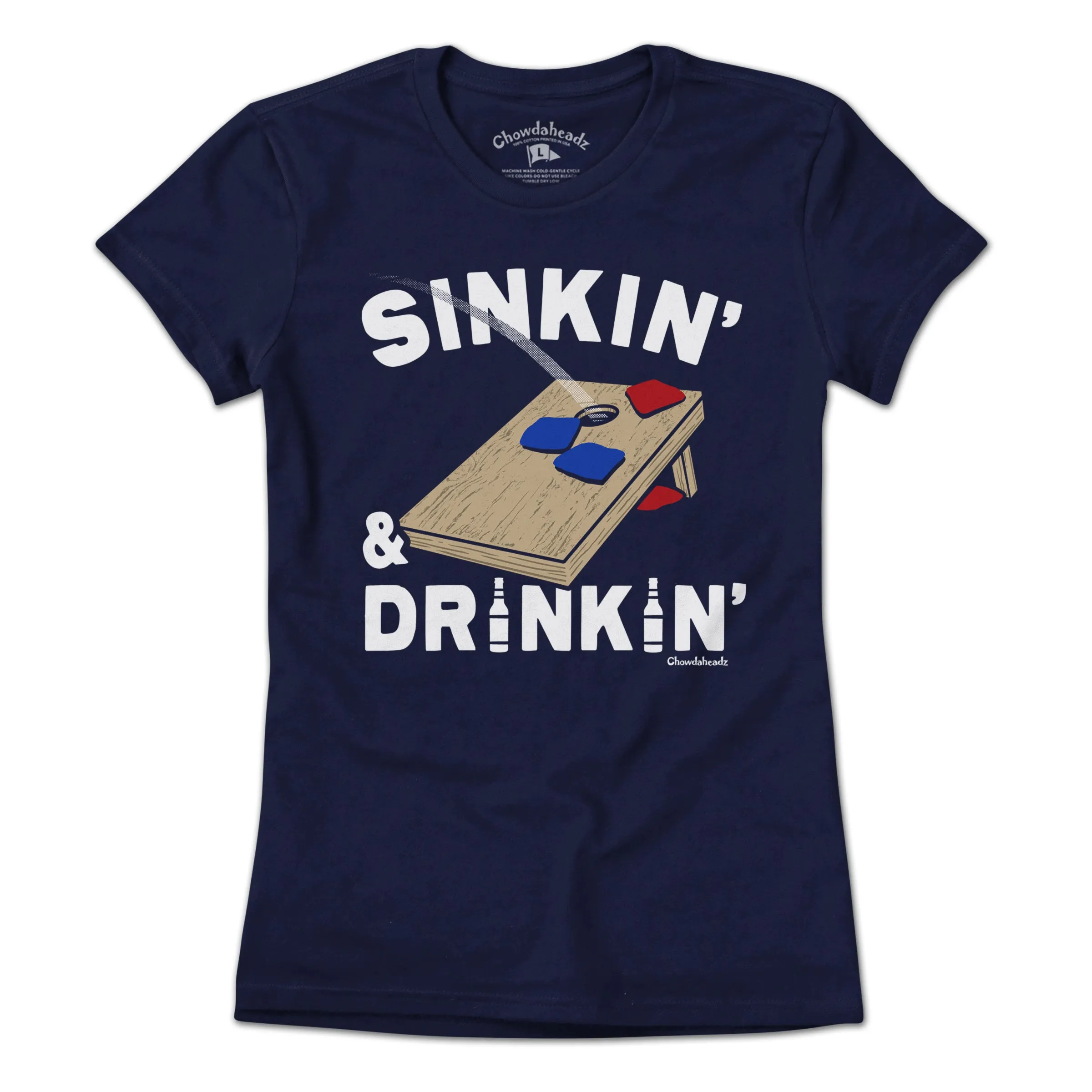 Sinkin' & Drinkin' Cornhole T-Shirt