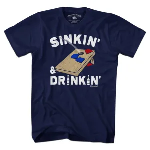 Sinkin' & Drinkin' Cornhole T-Shirt
