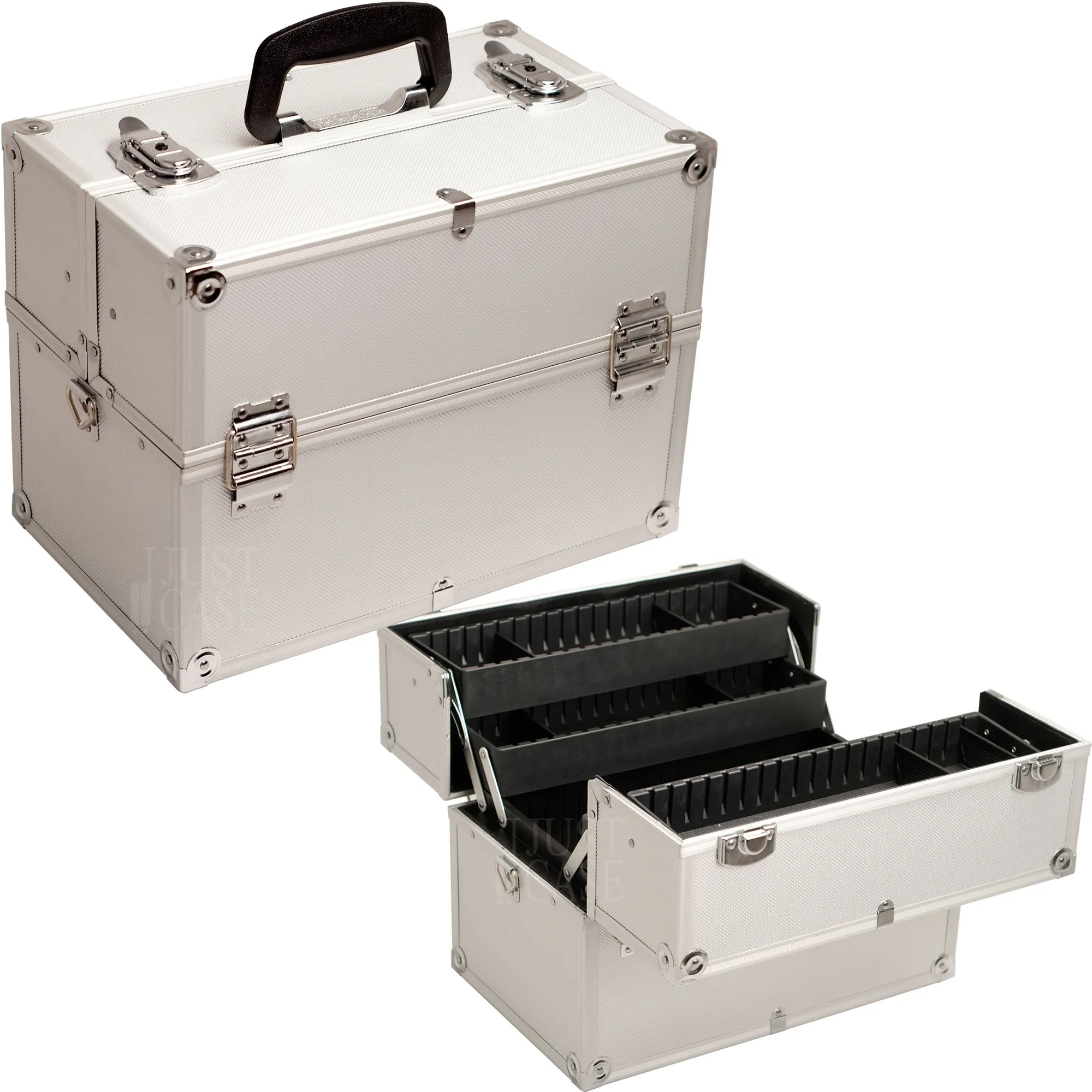 Small Silver Makeup Travel Case