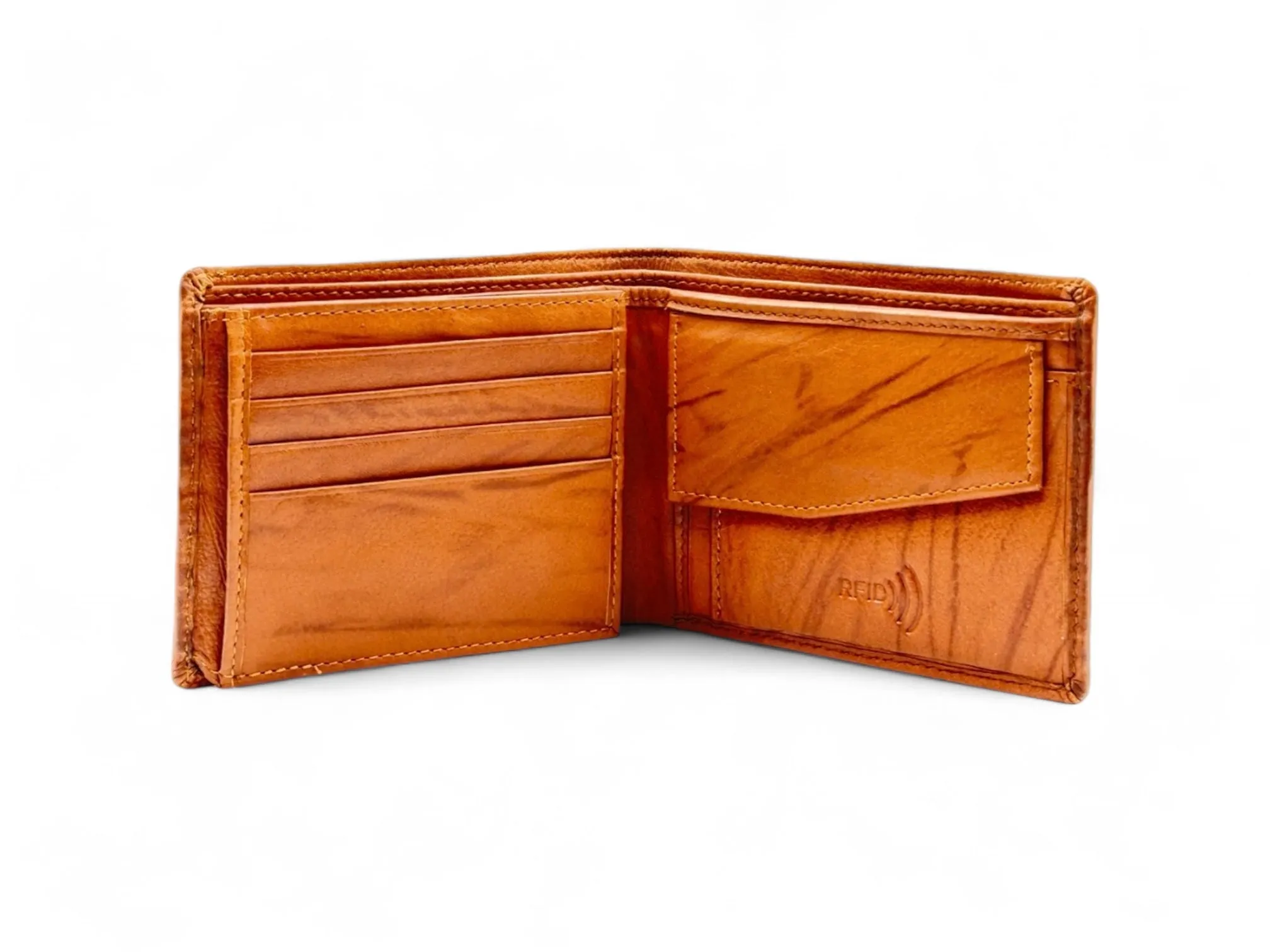 Smooth Premium 16 Card Billfold RFID Wallet with Coin Pocket #1001C
