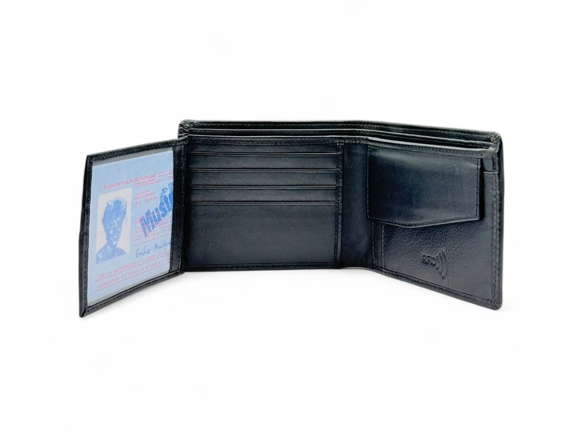 Smooth Premium 16 Card Billfold RFID Wallet with Coin Pocket #1001C