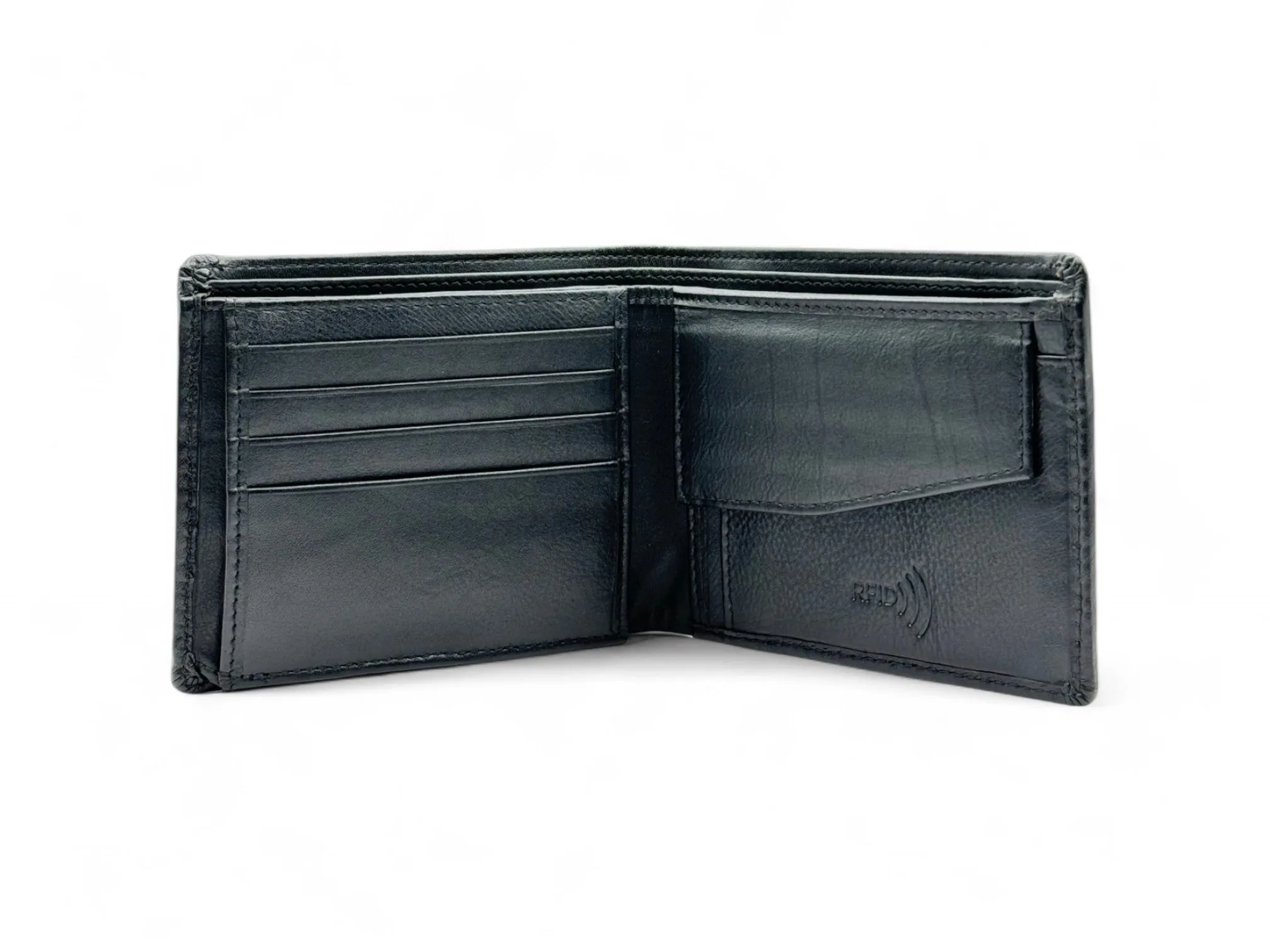 Smooth Premium 16 Card Billfold RFID Wallet with Coin Pocket #1001C