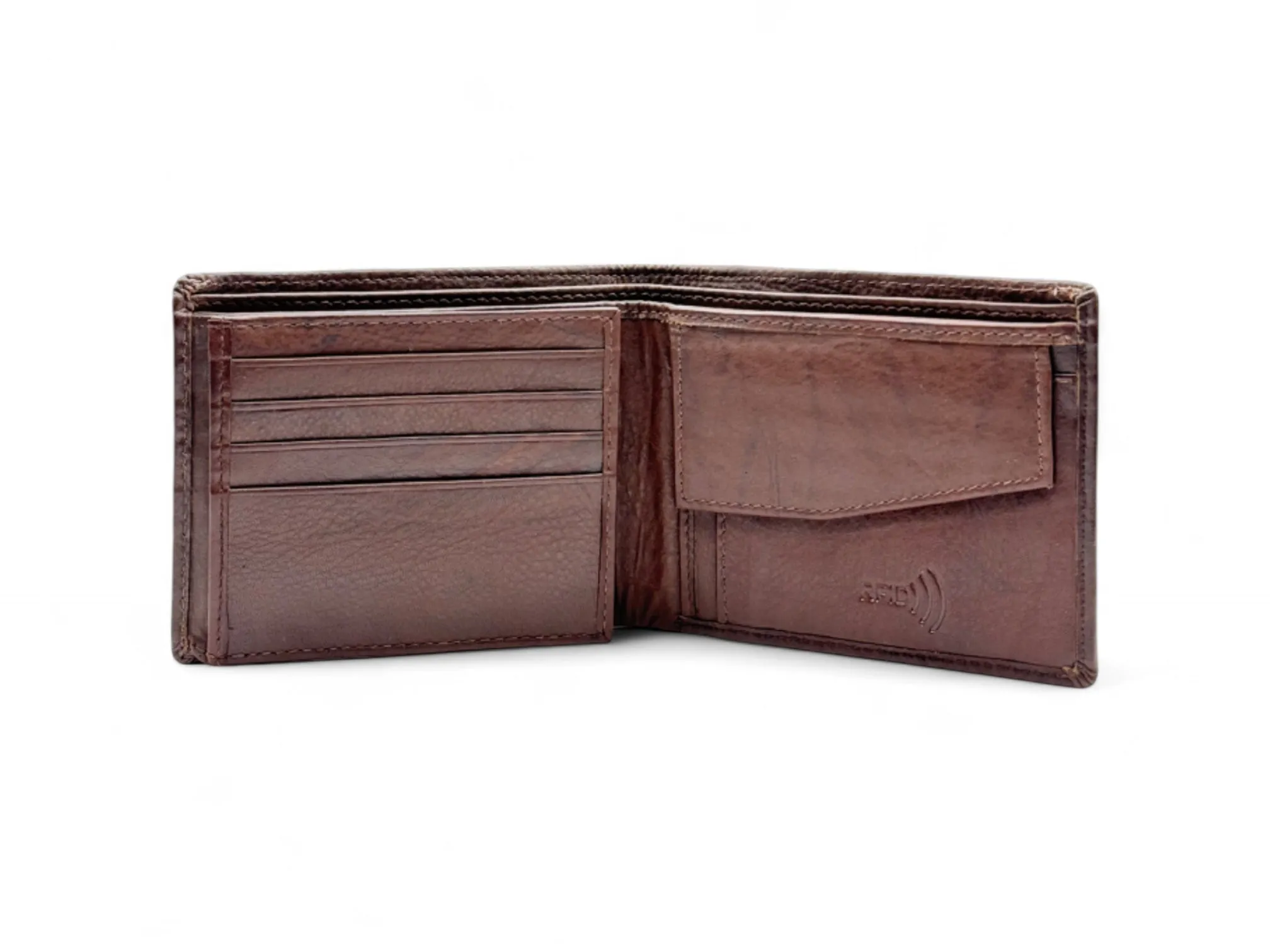 Smooth Premium 16 Card Billfold RFID Wallet with Coin Pocket #1001C