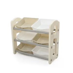 Space Kids Toys Storage Rack with 6 Bins