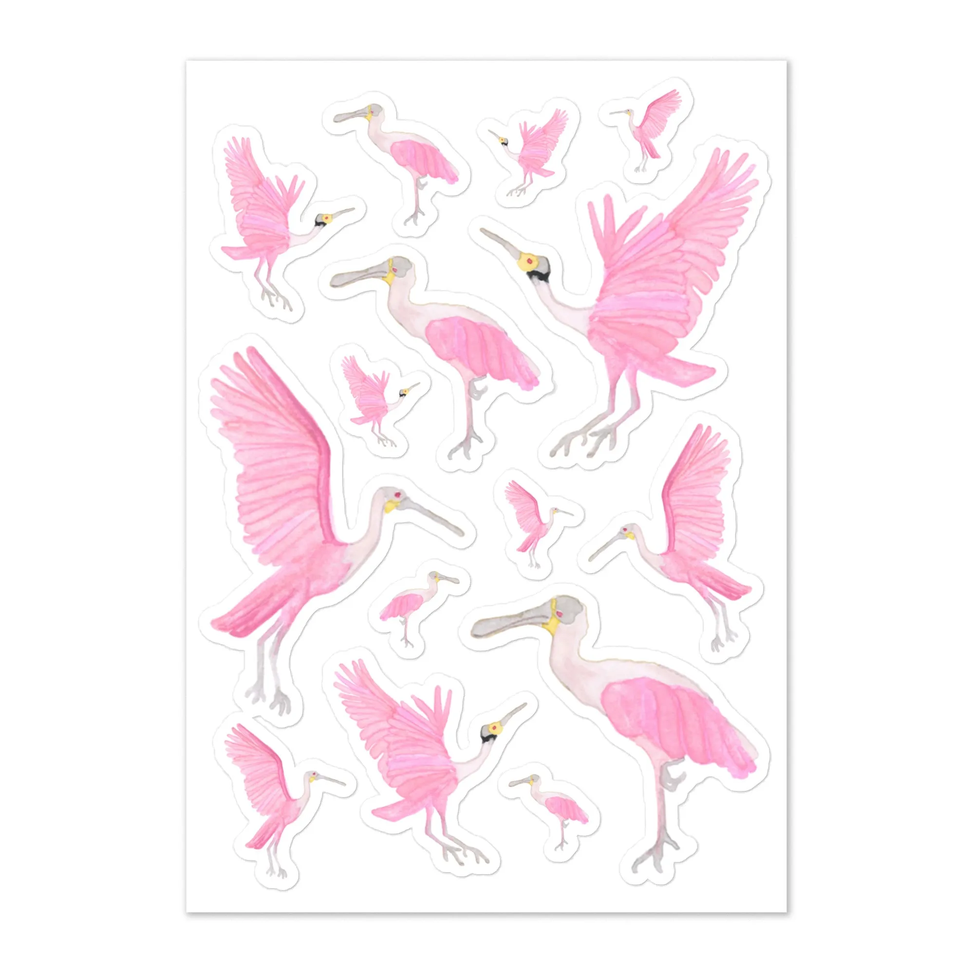 Spoonbill Sticker Set of 15