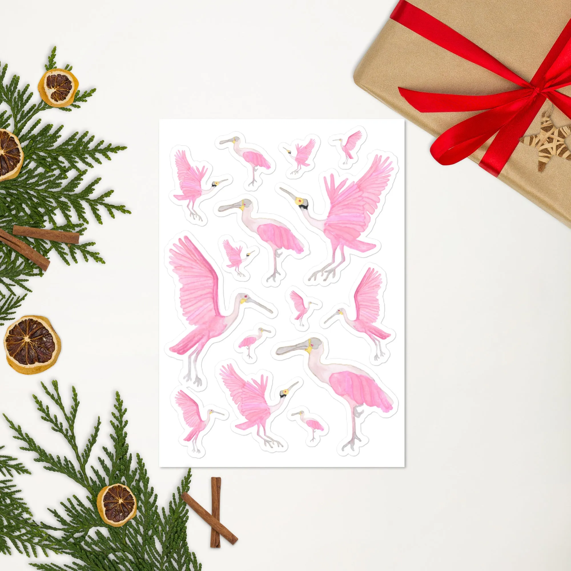 Spoonbill Sticker Set of 15