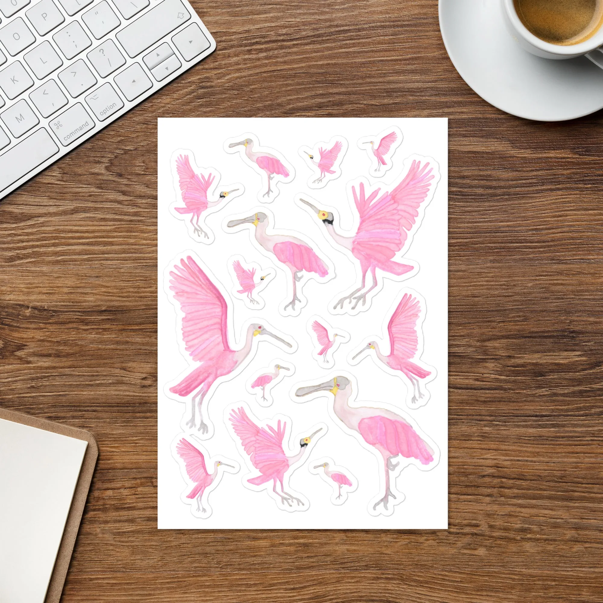 Spoonbill Sticker Set of 15