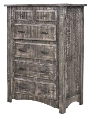 Sportsman - Amish Rough Cut Maple Chest of Drawers - 6 Drawers