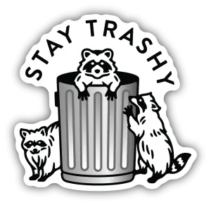 Stay Trashy Raccoon Sticker