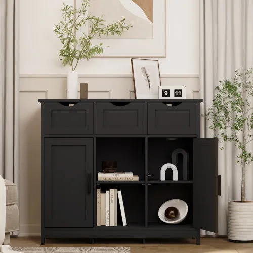 Storage Cabinets,Wooden Floor Cabinet,with Drawers And Shelves Storage