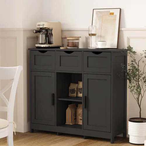 Storage Cabinets,Wooden Floor Cabinet,with Drawers And Shelves Storage