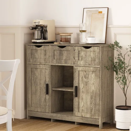 Storage Cabinets,Wooden Floor Cabinet,with Drawers And Shelves Storage