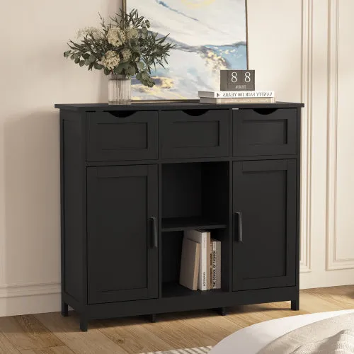 Storage Cabinets,Wooden Floor Cabinet,with Drawers And Shelves Storage
