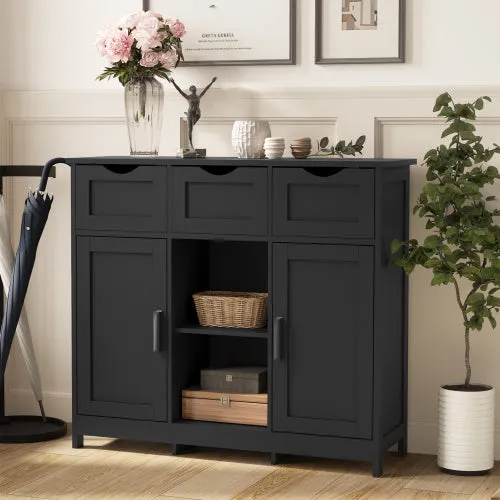 Storage Cabinets,Wooden Floor Cabinet,with Drawers And Shelves Storage