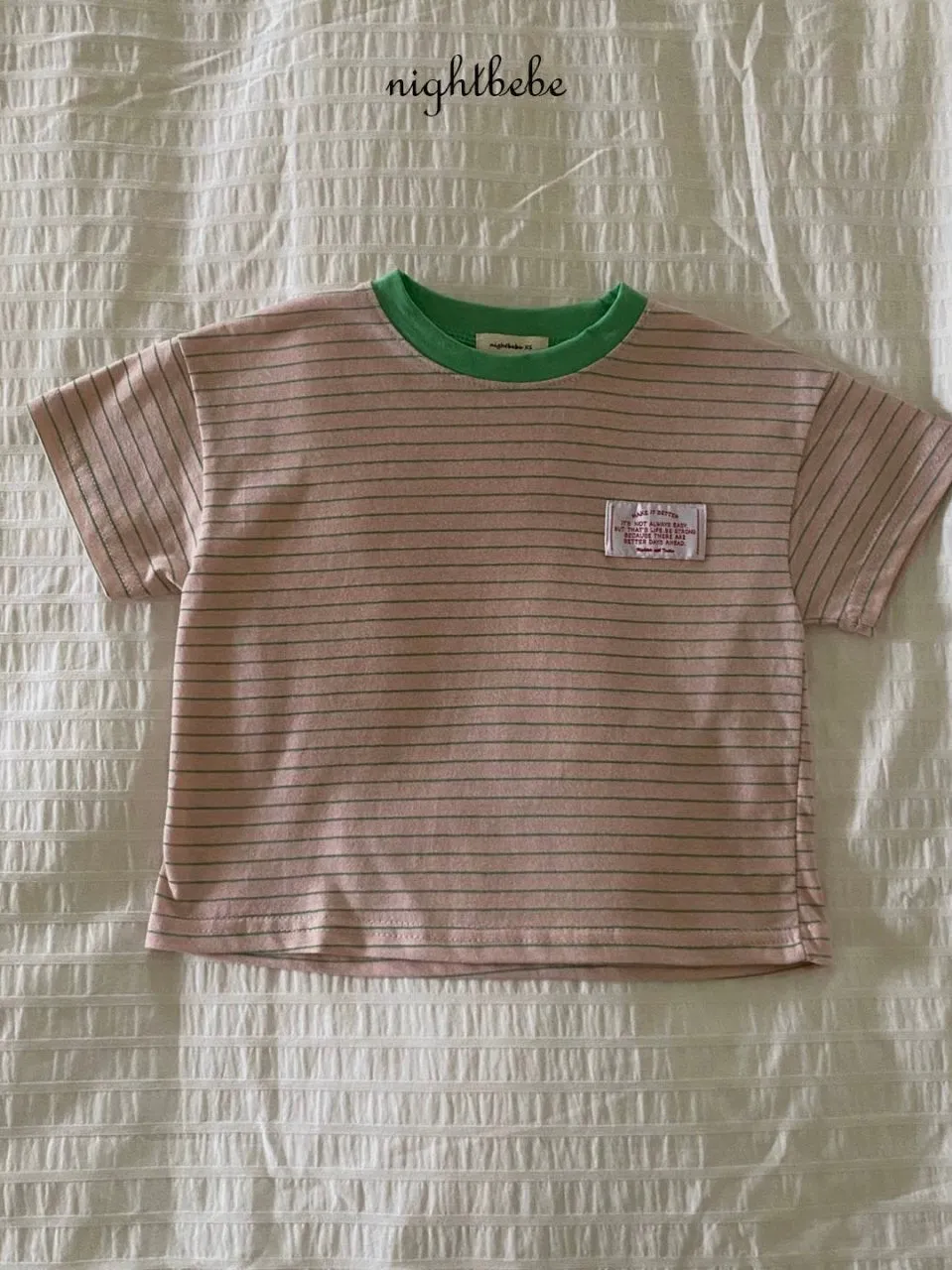 Stripe color blocking T