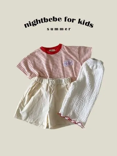 Stripe color blocking T