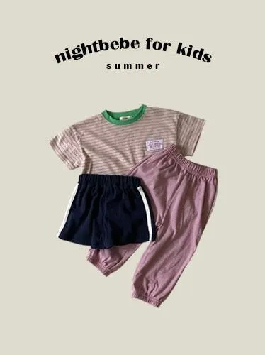 Stripe color blocking T