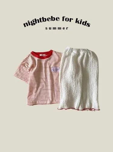 Stripe color blocking T