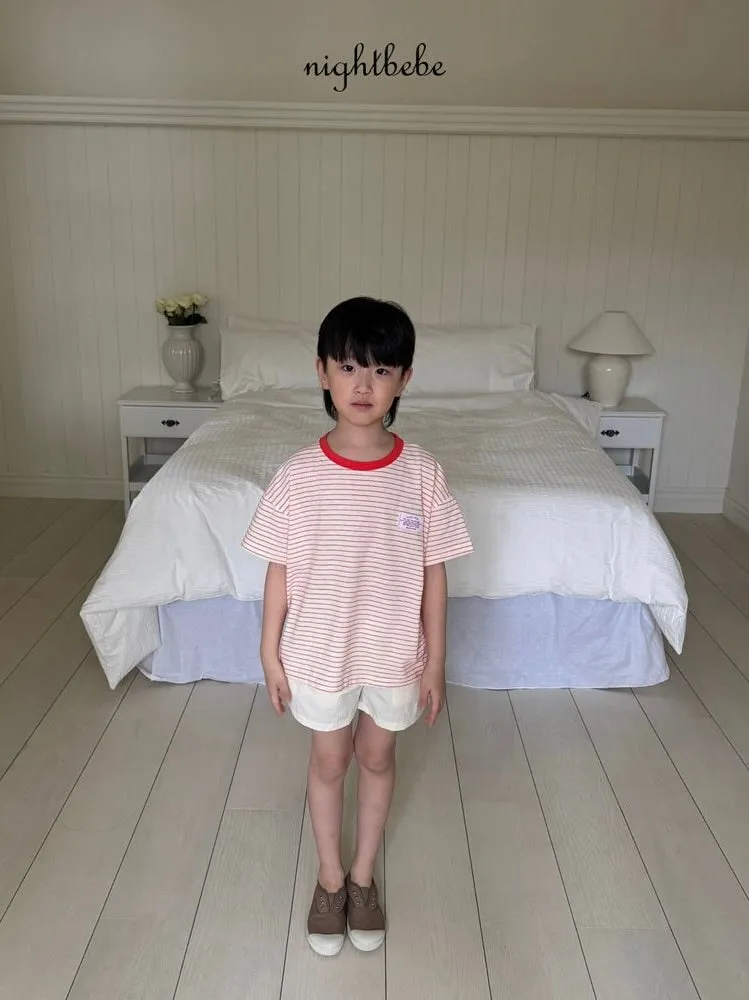 Stripe color blocking T