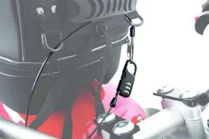 Tank Bag Accesorries Combination lock with wire rope