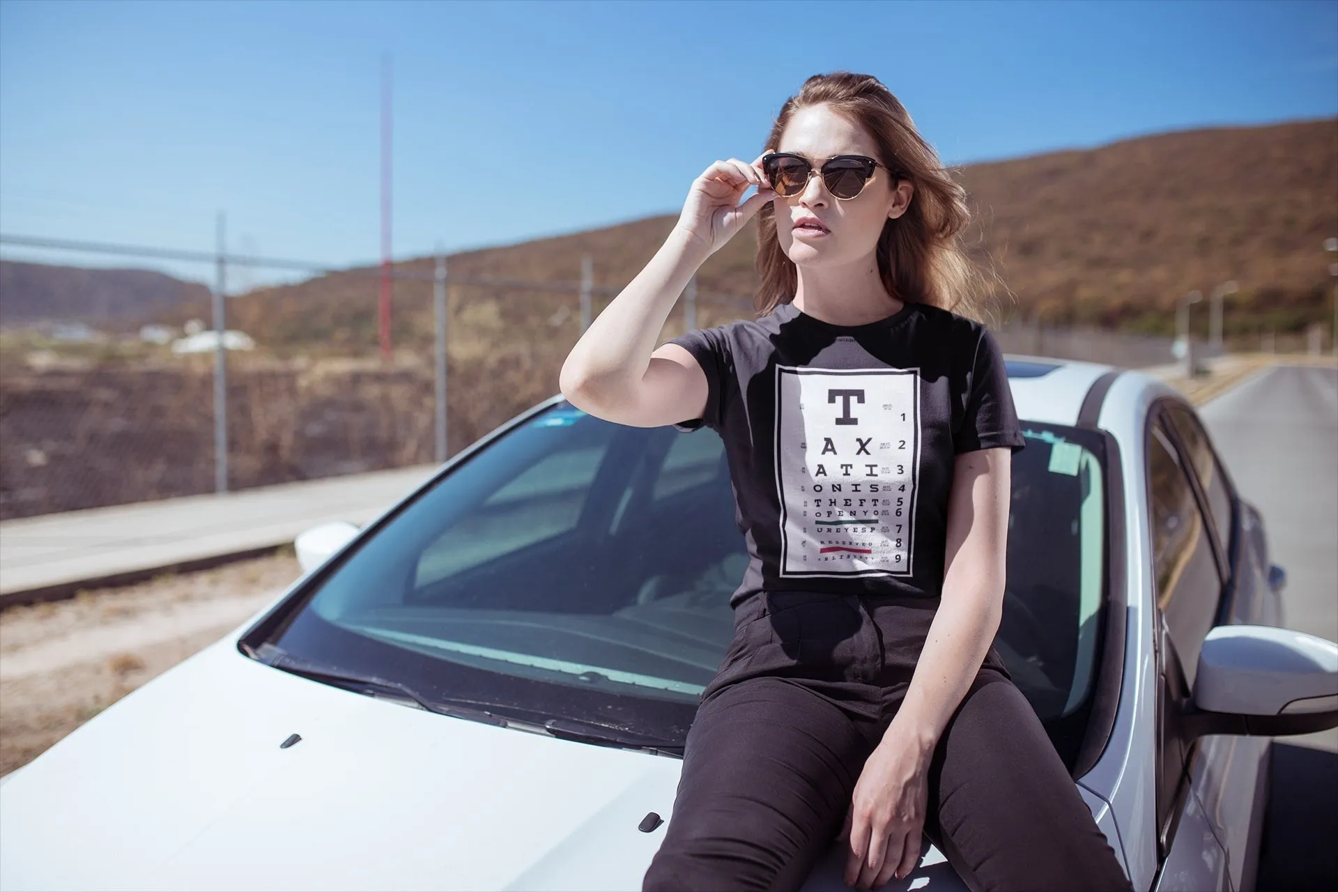 Taxation is Theft Eye Chart Women's T Shirt