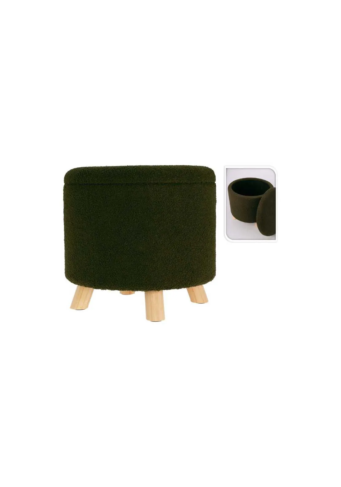 Teddy Storage Stool Green - Green
