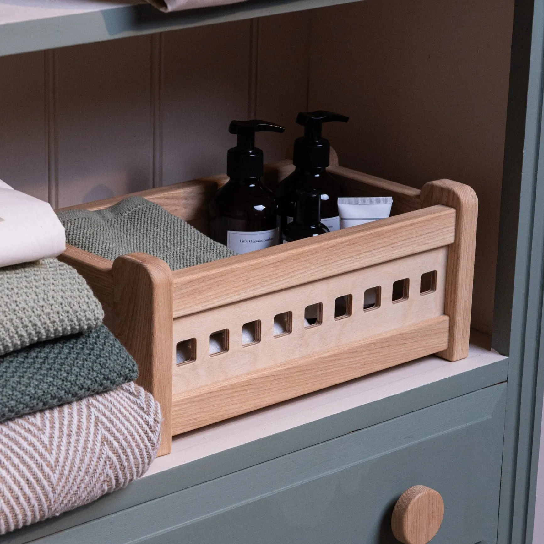 The Small Crate Countertop Storage Box (Solid Ash)