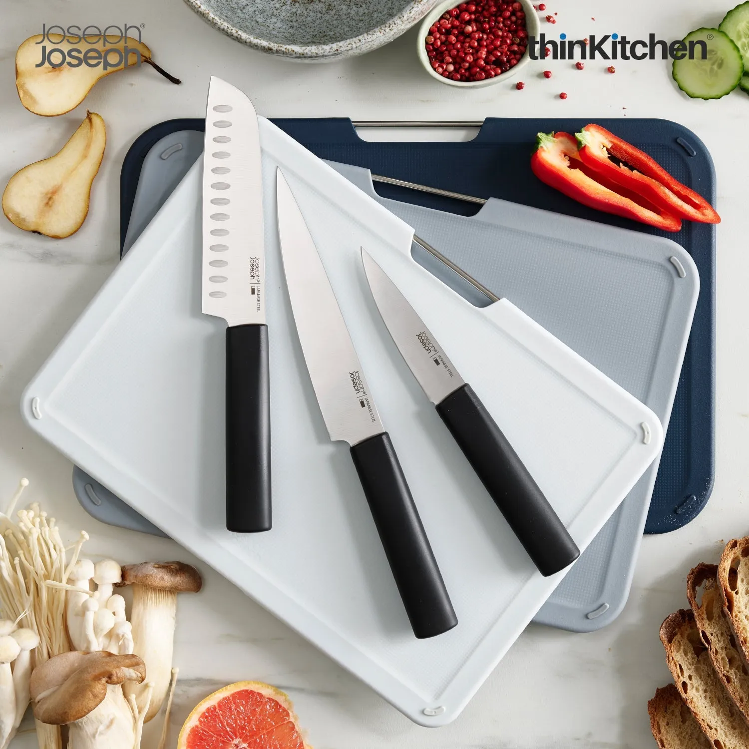 thinKitchen™ Joseph Joseph Nest Boards Plus 6-piece Knife and Chopping Board Set