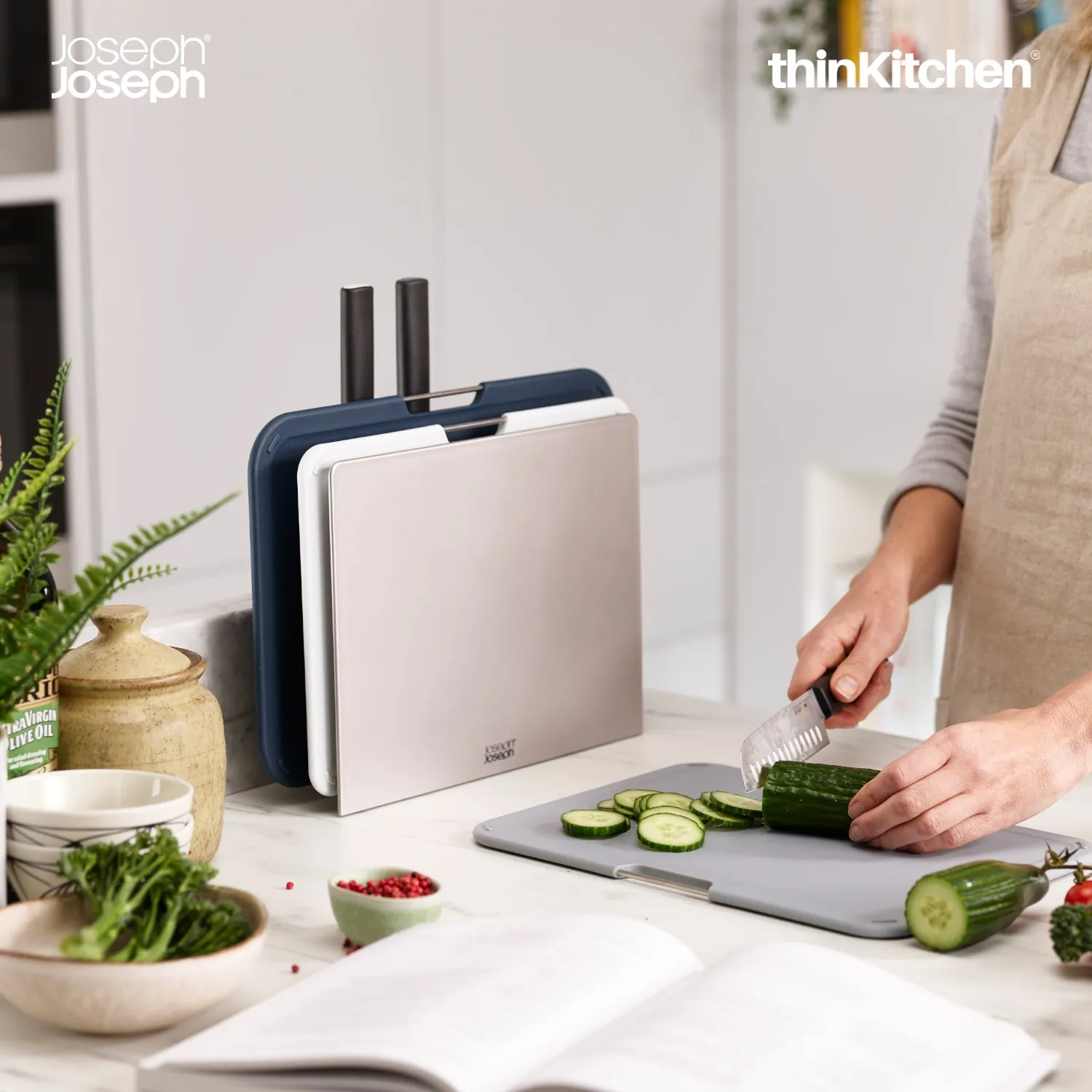 thinKitchen™ Joseph Joseph Nest Boards Plus 6-piece Knife and Chopping Board Set