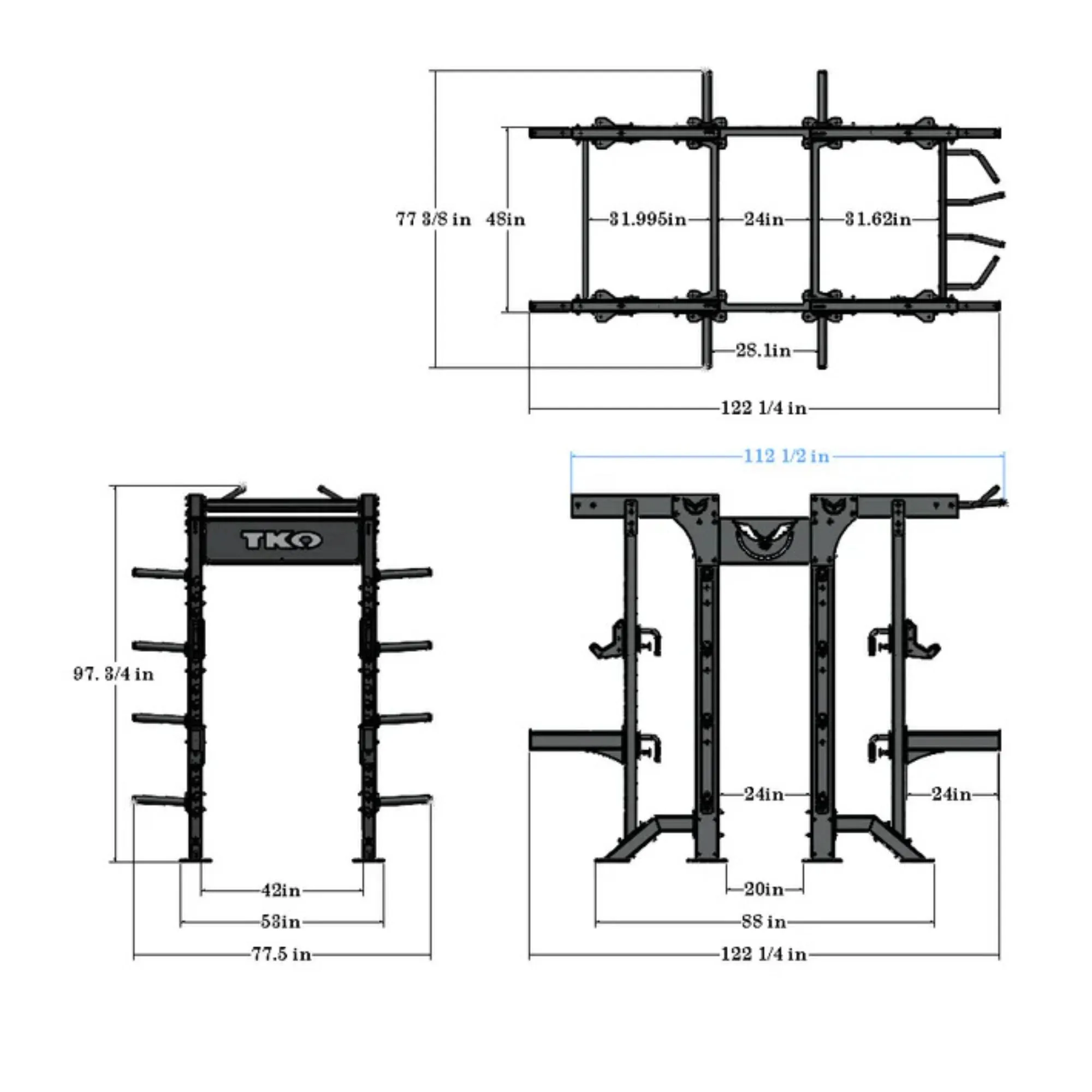 TKO Double Half Rack DB-DHR