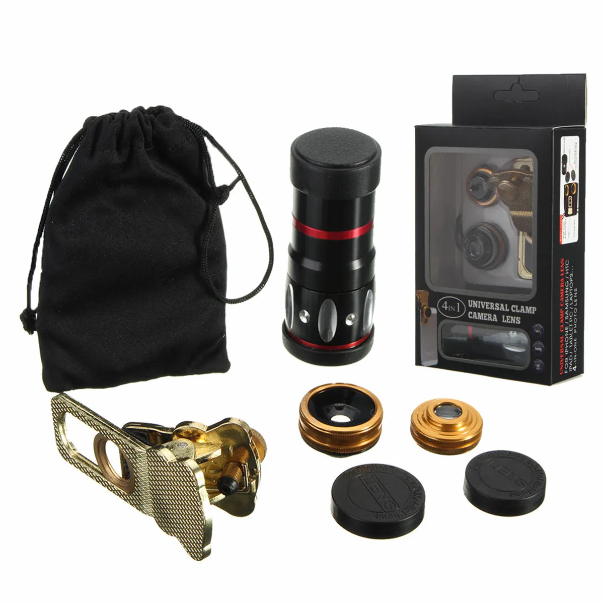Universal 10X Zoom Clip On Mobile Phone Optical Camera Lens Telephoto Telescope