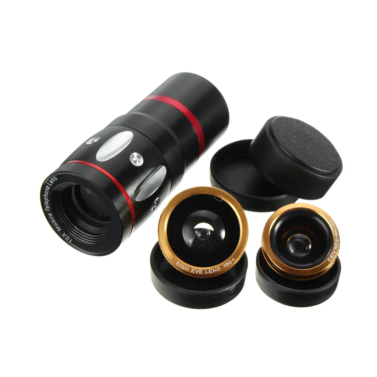 Universal 10X Zoom Clip On Mobile Phone Optical Camera Lens Telephoto Telescope