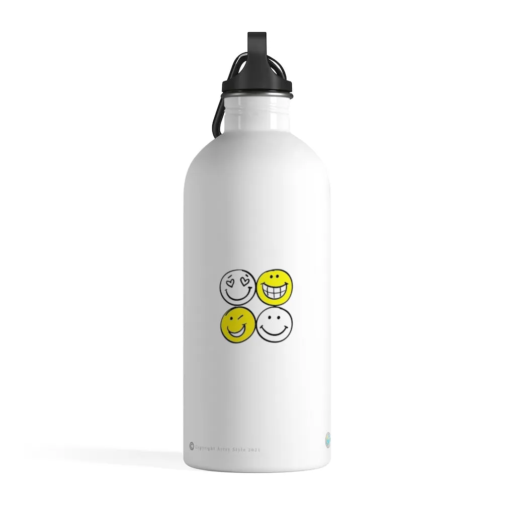 Uplifting Sunflower & Smiles Stainless Steel Water Bottle